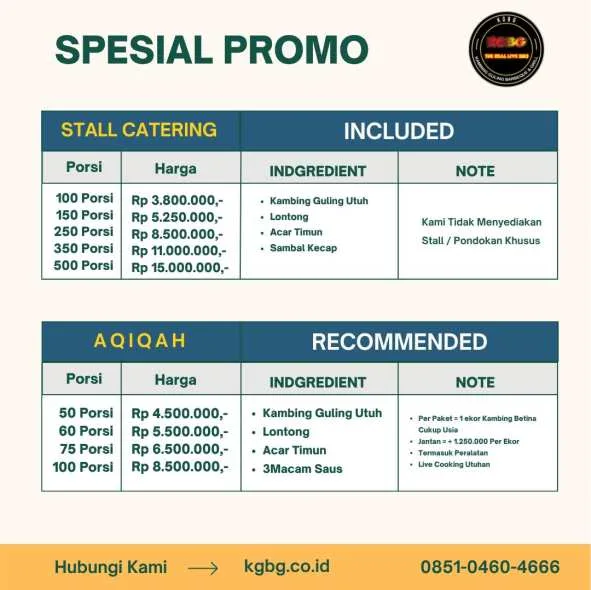 Kambing Guling Cimanggung | KGBG | 085104604666 promo 2